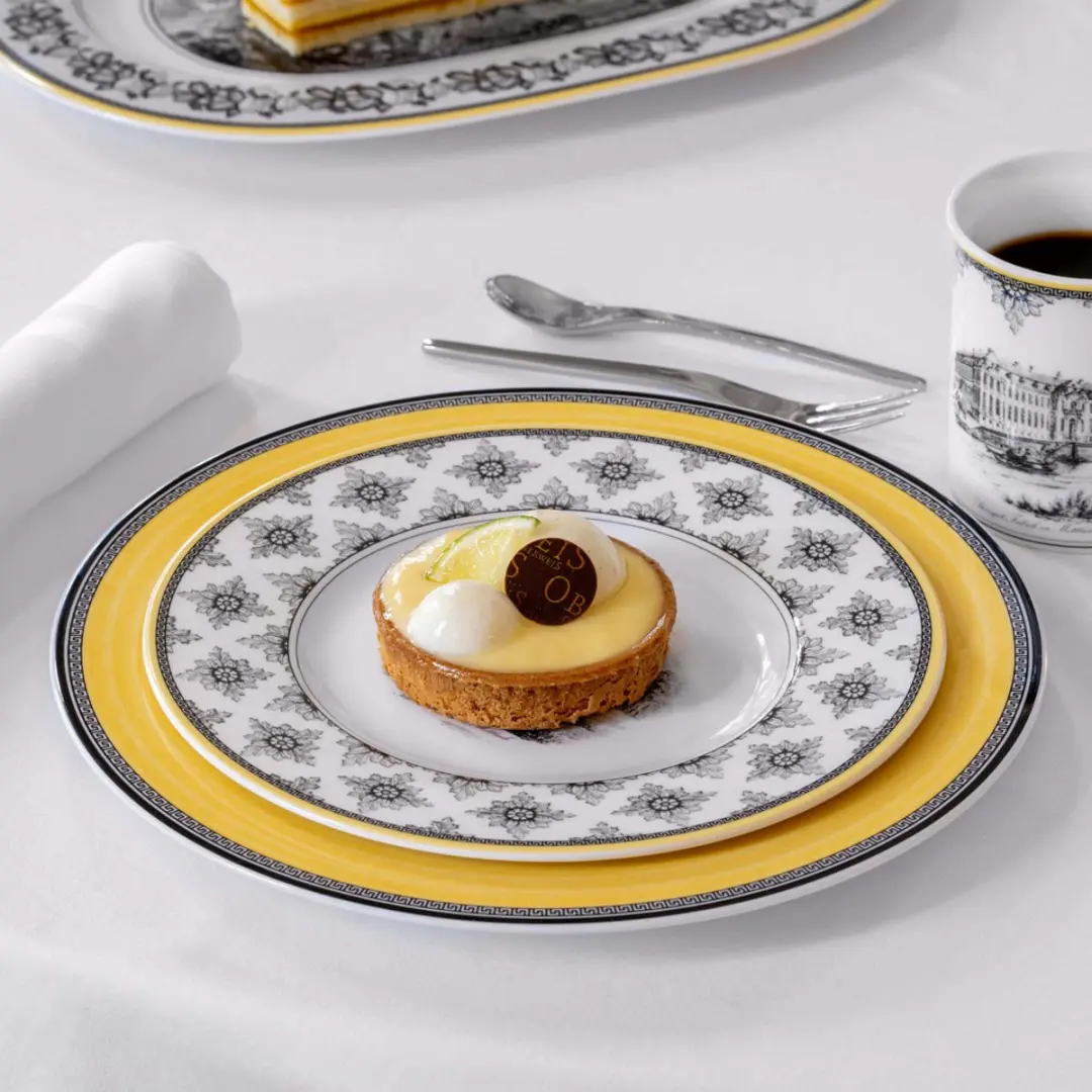 Villeroy & Boch Audun Fleur Speiseteller 27,1cm - wit-grijs-geel