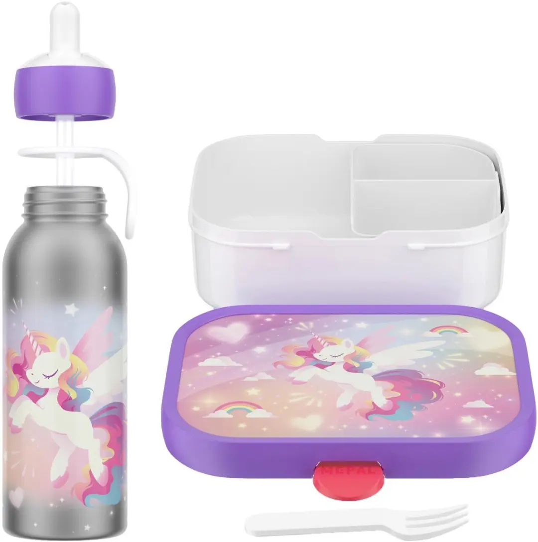 Mepal Campus Set Lunchbox & Thermoflasche 0.35L - Unicorn Glow