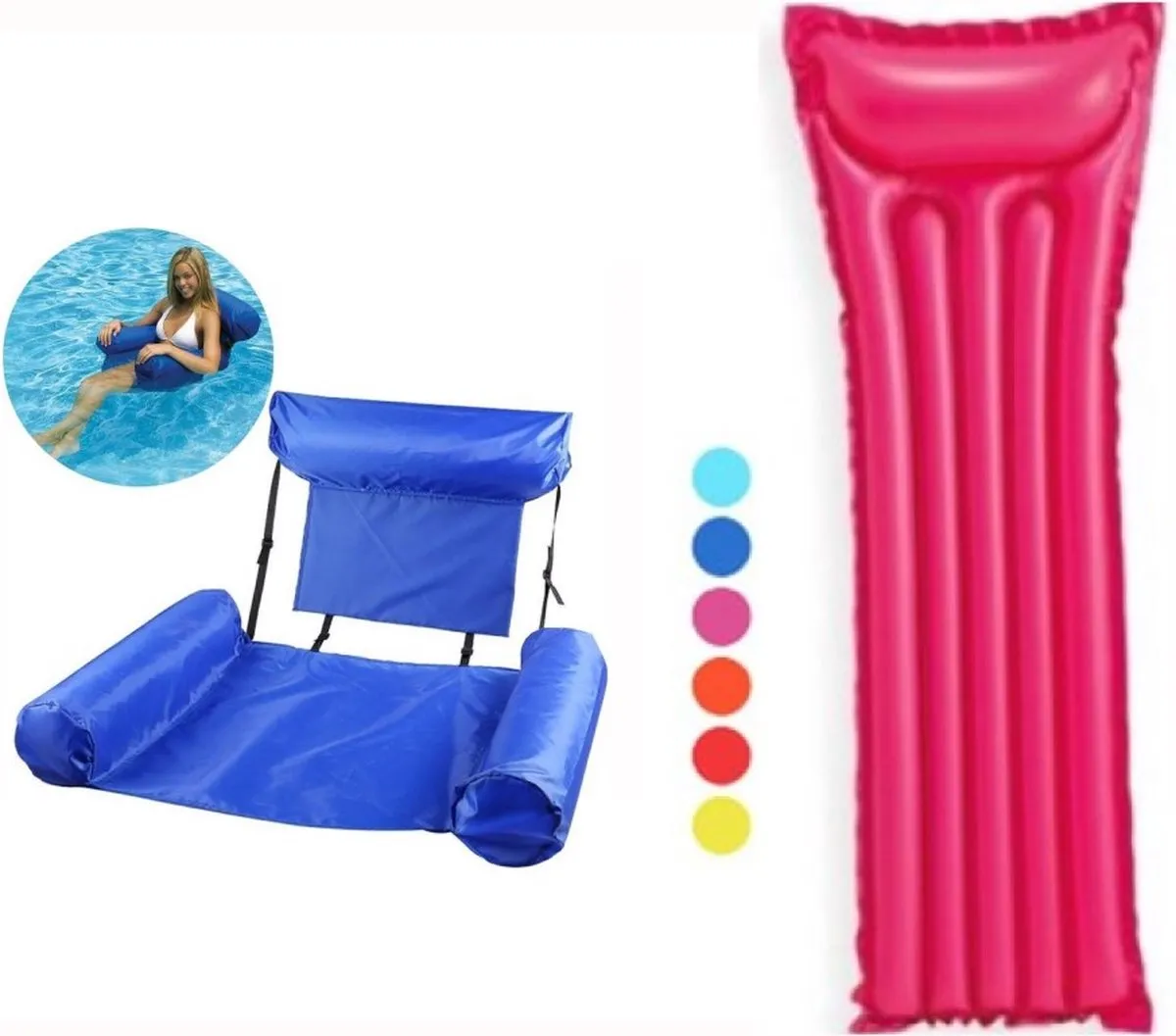 Intex 59703 WaterHangmat 183x69cm + Drijfstoel 100x120cm
