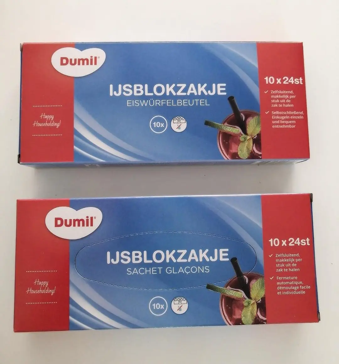 Dumil IJsblokzakjes Duo Pack 20x24 - 960 Stuks - Zelfsluitend