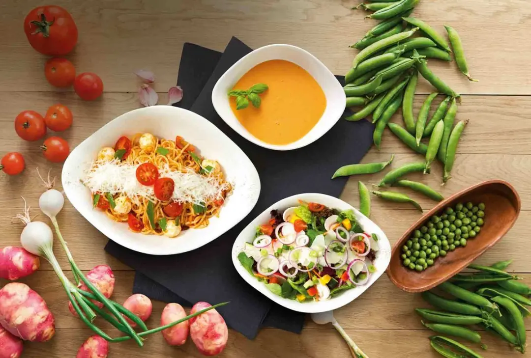 Villeroy & Boch Vapiano Salatschalen Set - 4x 780ml - Wit/Gekleurd