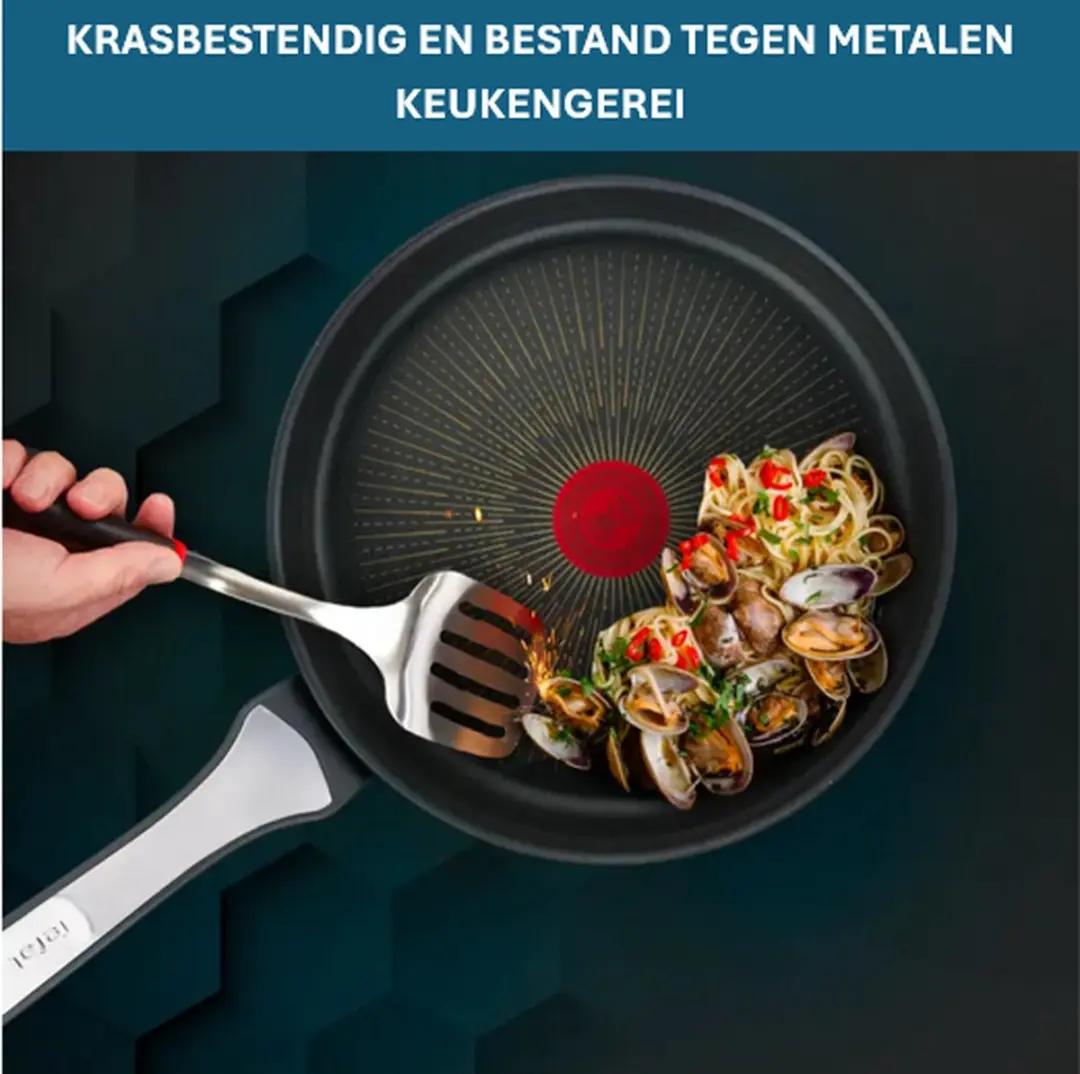 Tefal G25990AZ Pannenset 5-delig - Zwart - 22/26cm Koekenpan - 16/20cm Steelpan