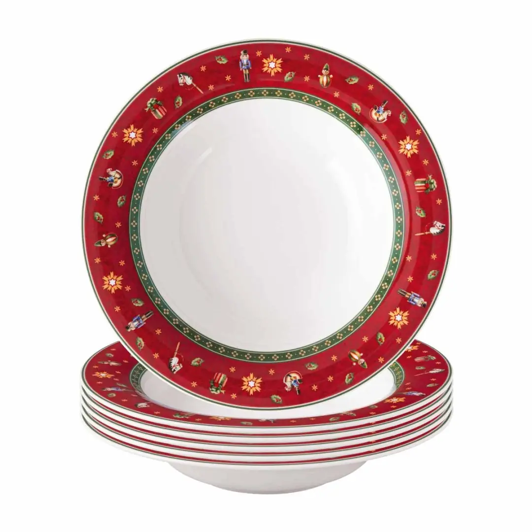 Villeroy & Boch Toy's Delight Suppenteller Set 6 Stuks - 23cm - Wit/Gekleurd