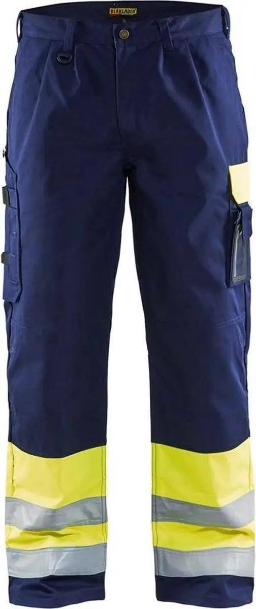 Blåkläder Werkbroek High Vis 1584-1860 - 54 - Geel/Marineblauw