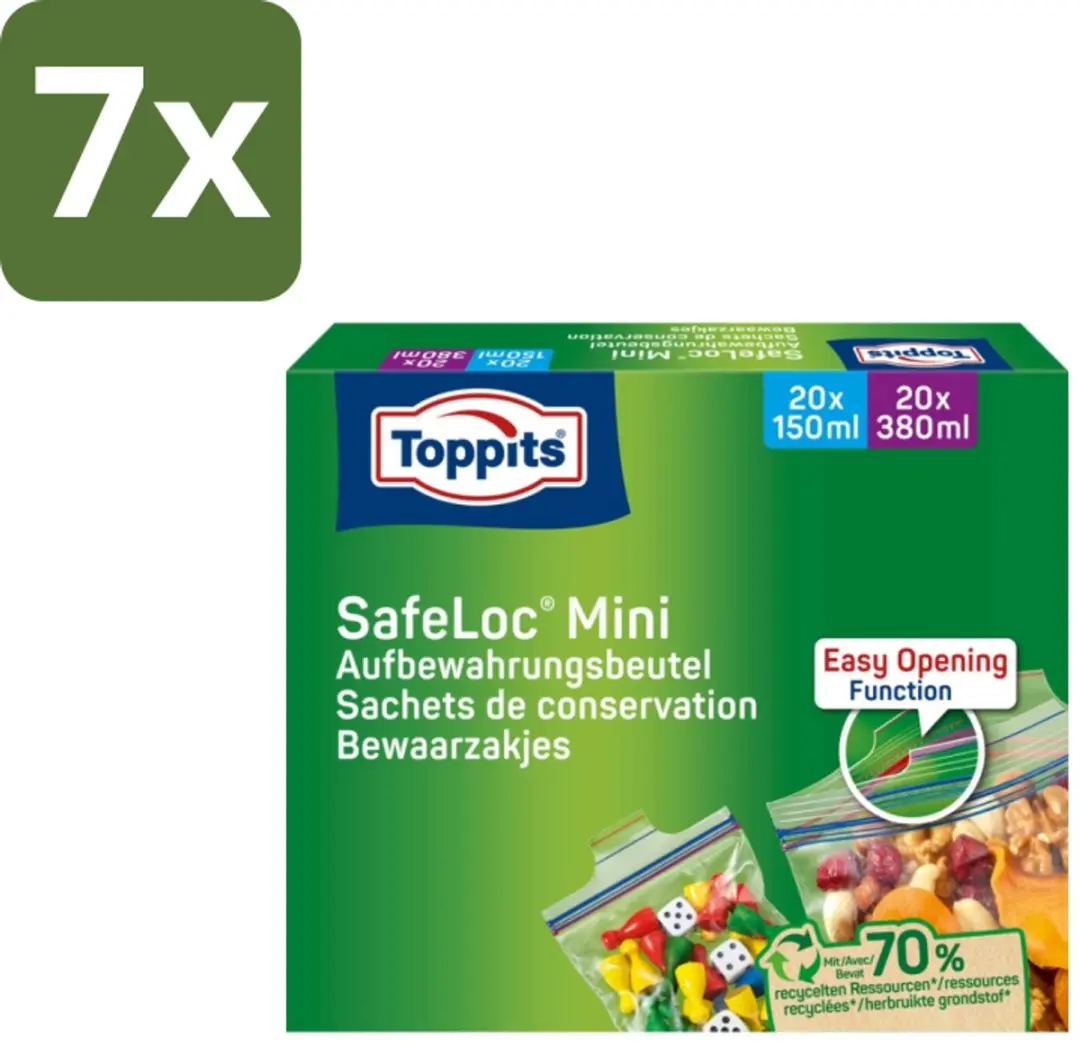 Toppits Safeloc Mini Zip-Zakjes 40 Stuks