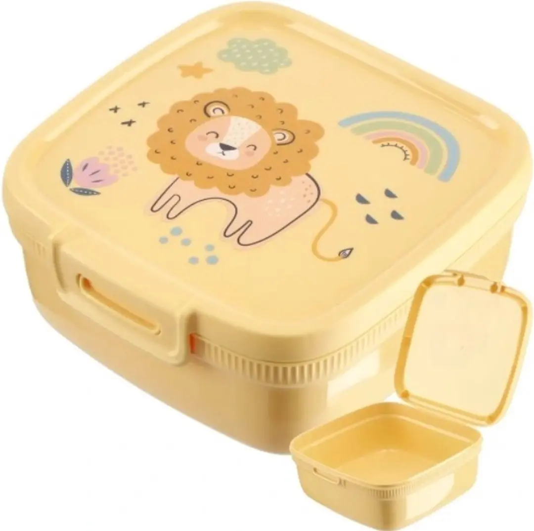 Curver Snapbox Kinder Lunchbox Leeuw 0,9L - Geel - afbeelding 6 van 6