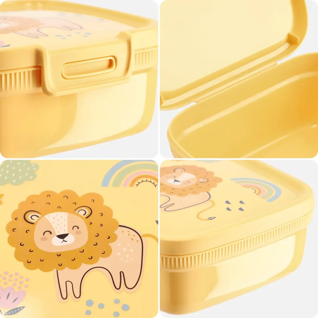 Curver Snapbox Kinder Lunchbox Leeuw 0,9L - Geel