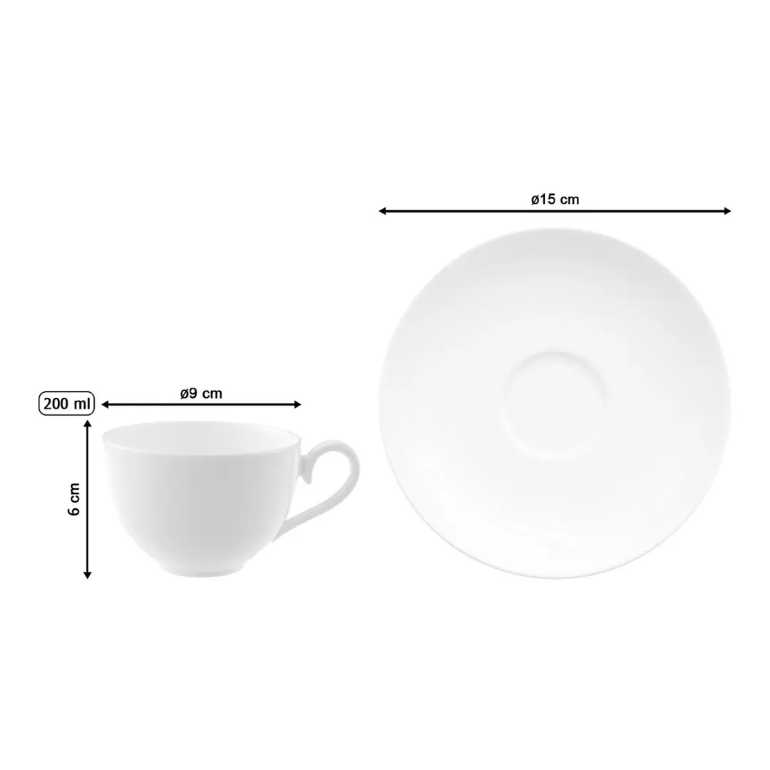 Villeroy & Boch Royal Koffietasse 200ml - wit-gekleurd - 2 Stuks