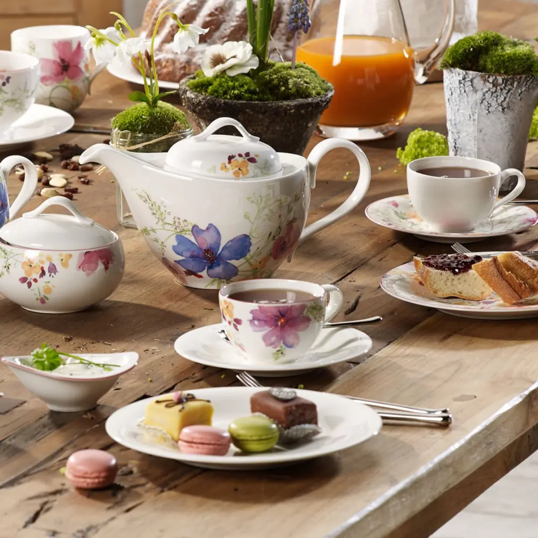 Villeroy & Boch Mariefleur Gris Basic Untertassen - Ø19cm - 6-delig