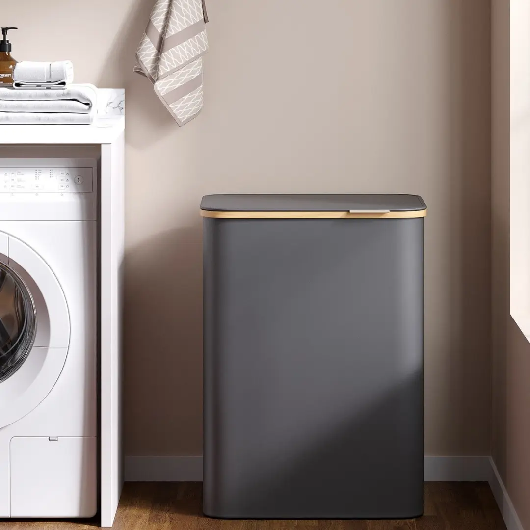 Songmics Wasmand met deksel 130L