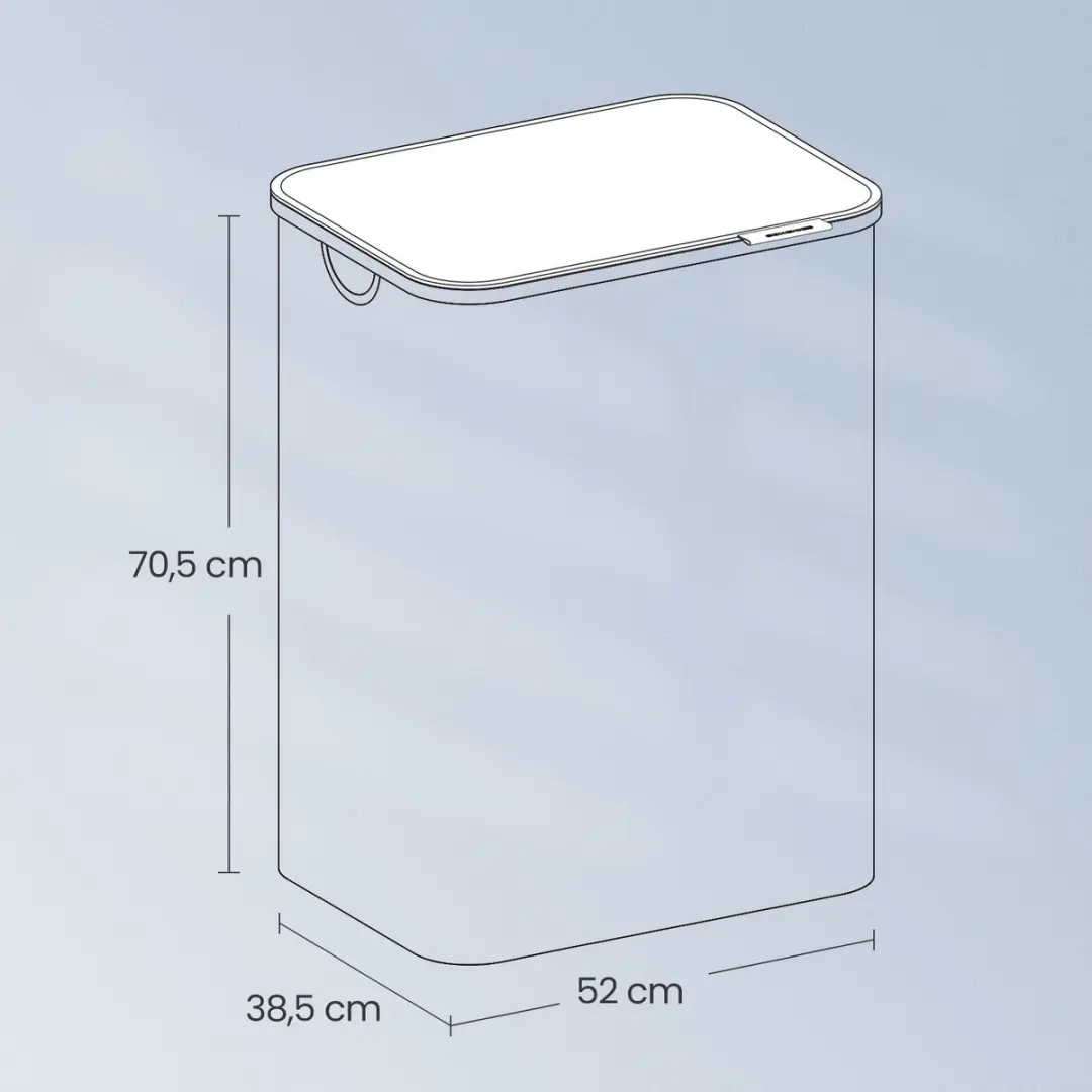 Songmics Wasmand met deksel 130L - Zwart