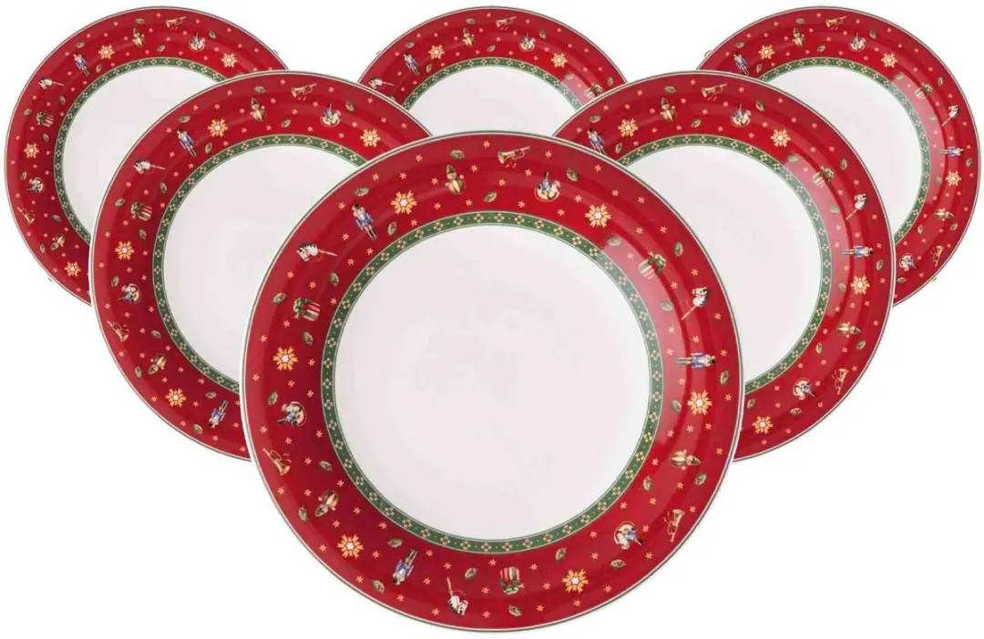 Villeroy & Boch Toy's Delight Speiseteller Set van 6 - Ø26,8cm - Wit/Gekleurd