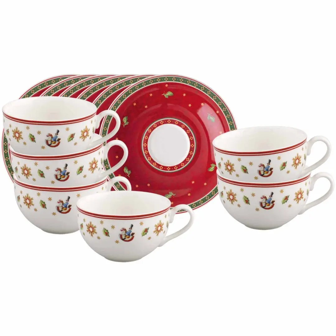 Villeroy & Boch Toy's Delight Koffietassen Set - 12 Stuks - 170ml - Wit/Gekleurd