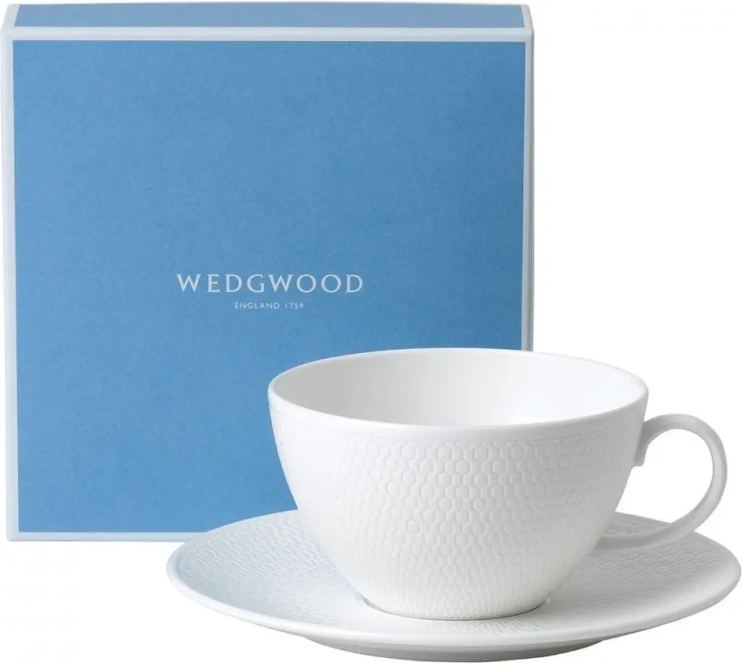 Wedgwood Gio Breakfast Kop & Schotel - Wit