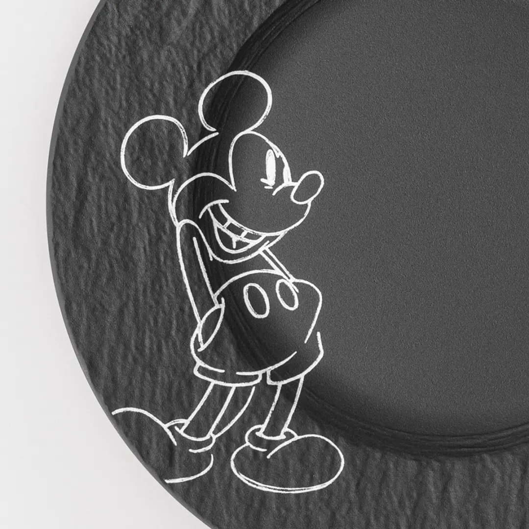 Villeroy & Boch Manufacture Rock Mickey Mouse Ontbijt/Dessertbord - Ø21,7cm - 6 Stuks
