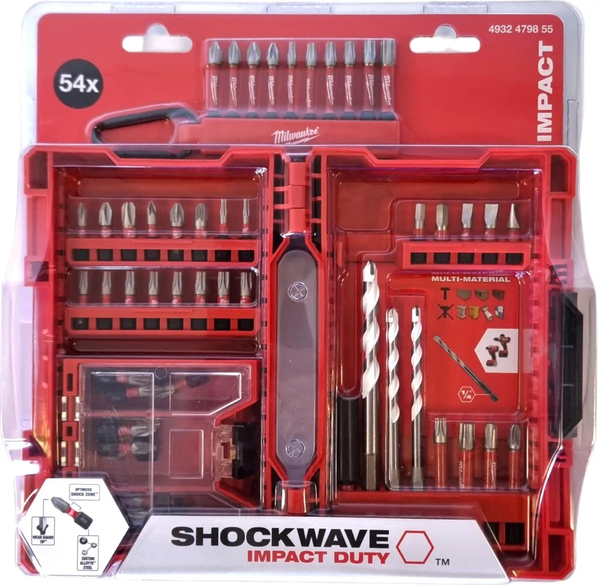 Milwaukee Shockwave Bitset 54-delig