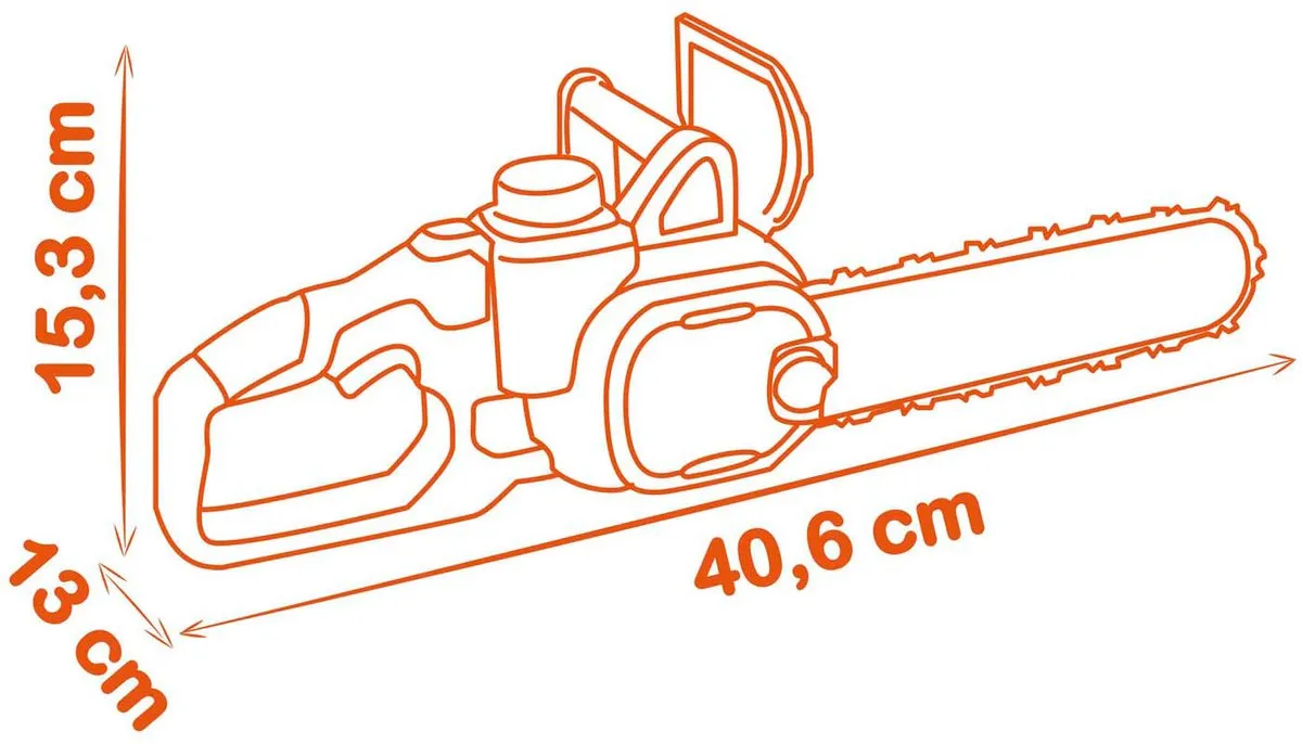 Smoby Black & Decker Kettingzaag - Licht & Geluid - 3+ jaar - Zwart/Grijs/Oranje