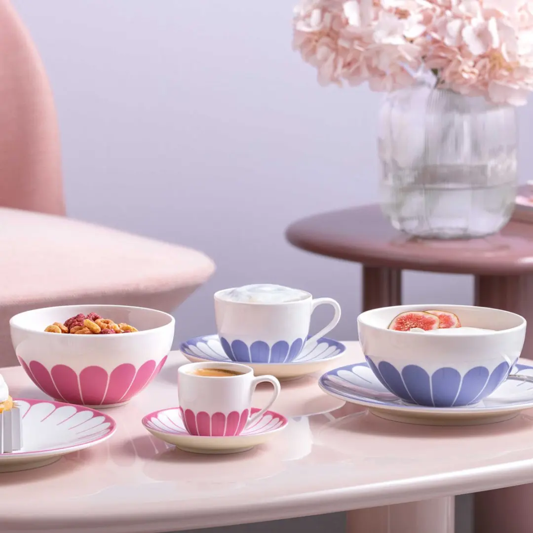Villeroy & Boch Fleur Couleur Müslischalen - 4 Stuks - Ø14,1cm - Blauw