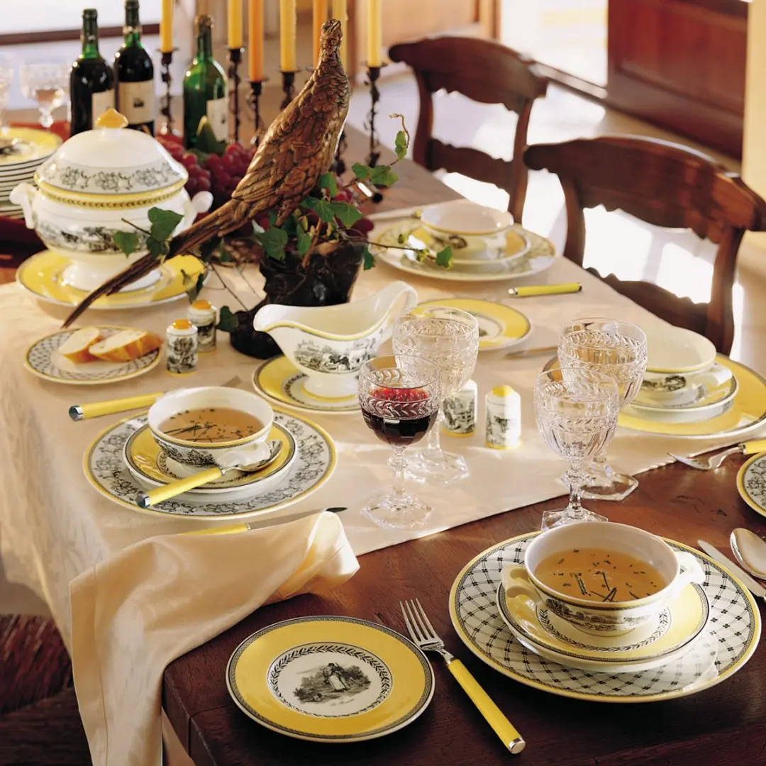 Villeroy & Boch Audun Brotteller Ø16cm - wit-grijs-geel