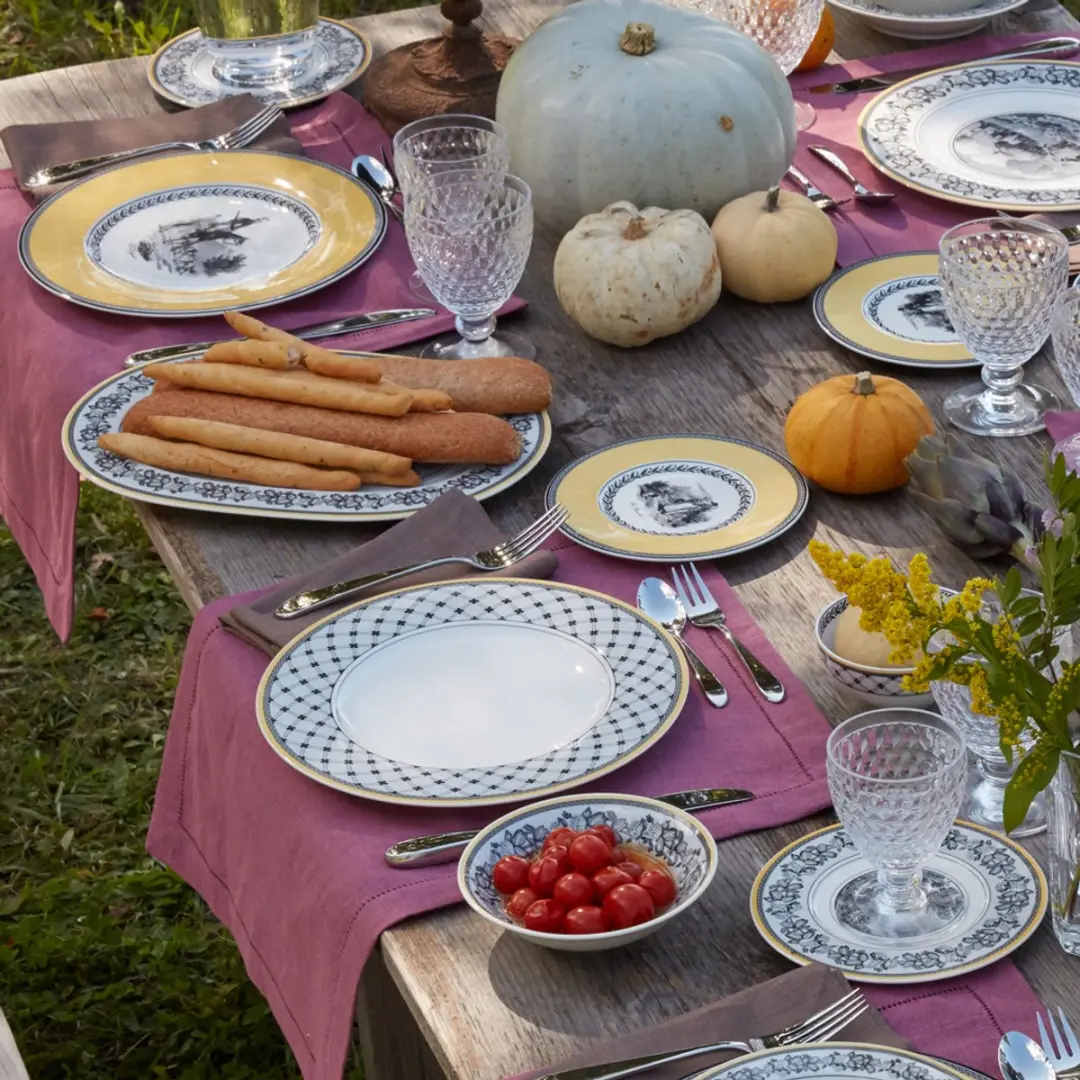 Villeroy & Boch Audun Brotteller Ø16cm - wit-grijs-geel