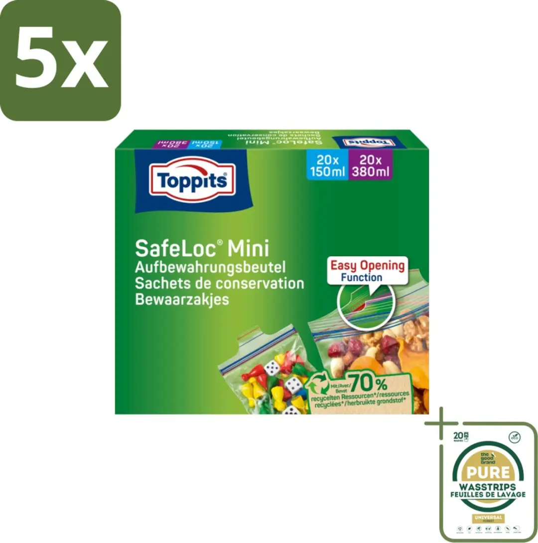 Toppits Safeloc Mini Zip-Zakjes 40 Stuks