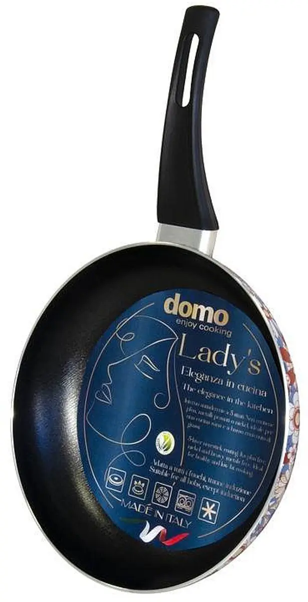 Domo Lady’s Pan 24cm - 8 lagen - Inductie - Zwart
