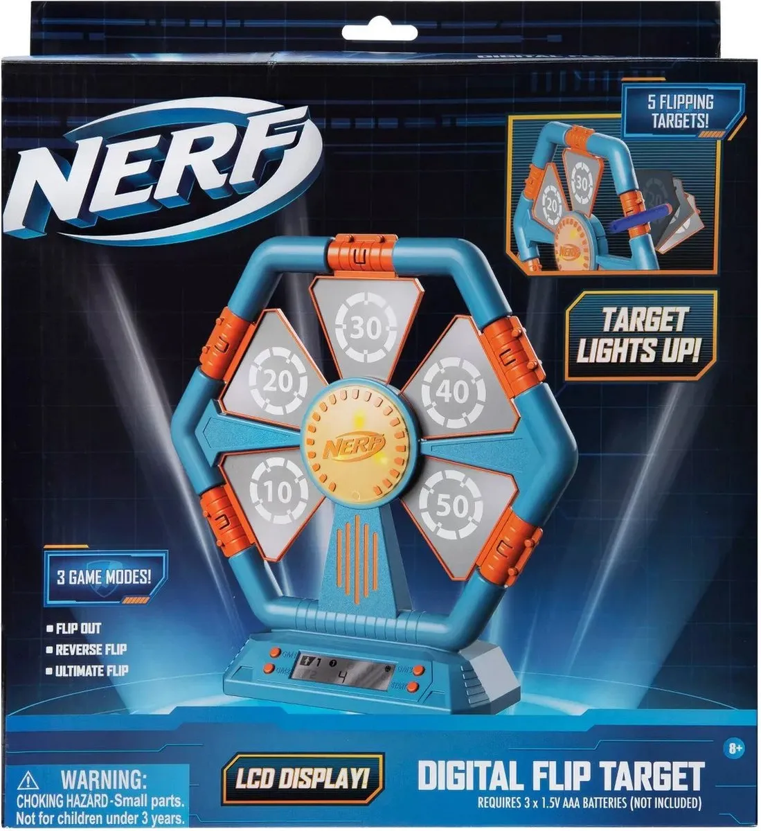 Nerf Digital Flip Target NER0288 - Speelgoeddoelwit - Blauw & Oranje