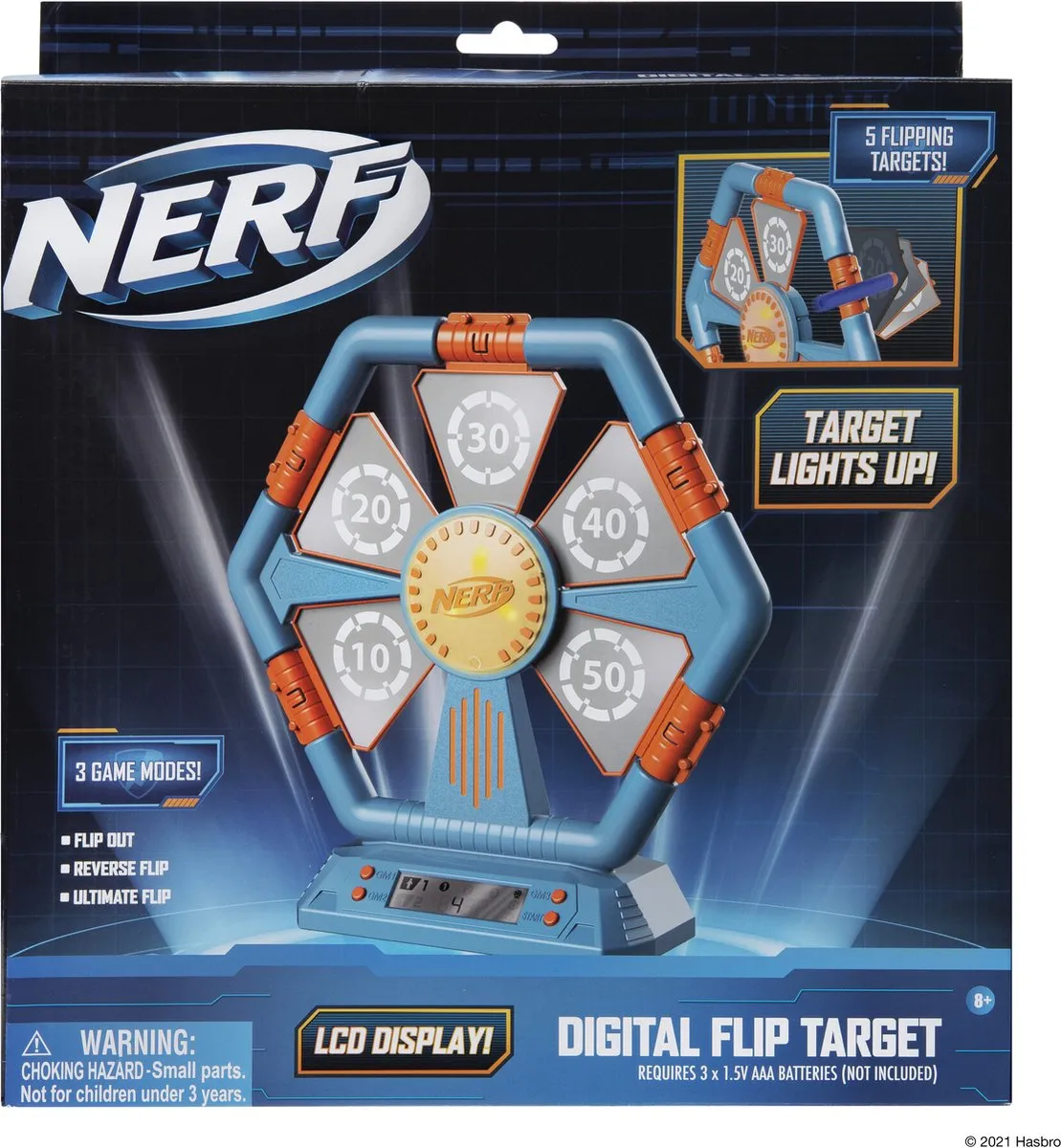 Nerf Digital Flip Target NER0288 - Speelgoeddoelwit - Blauw & Oranje