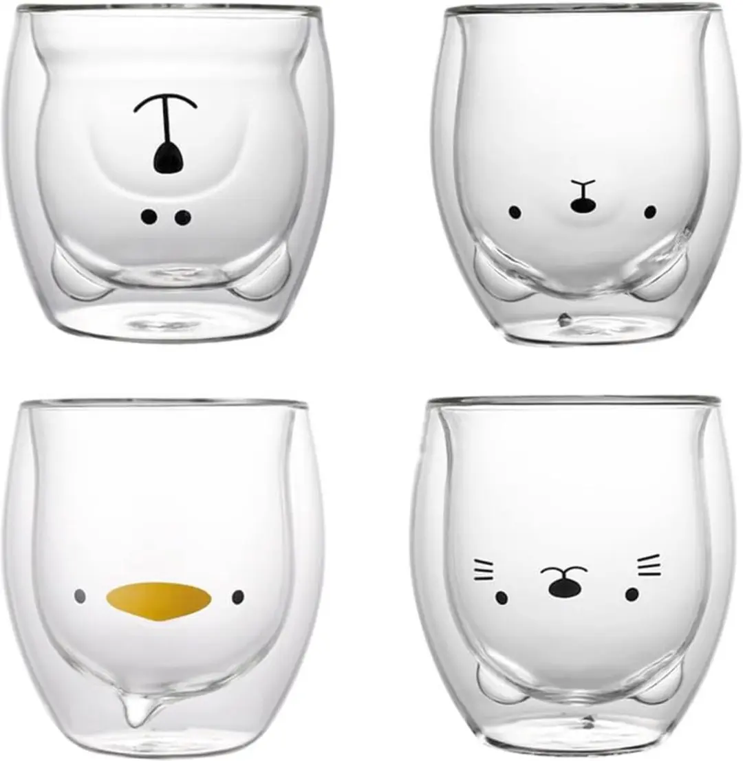 Cute Double Walled Glas Theeglas 250ml