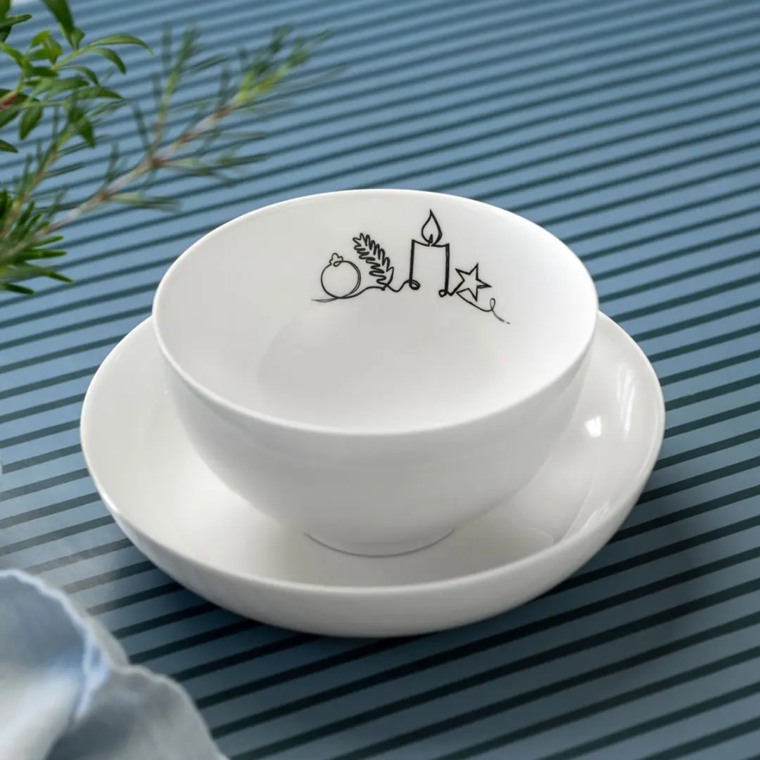 Villeroy & Boch Bols XMAS Statement Lines Ø13,8cm - 4 Stuks