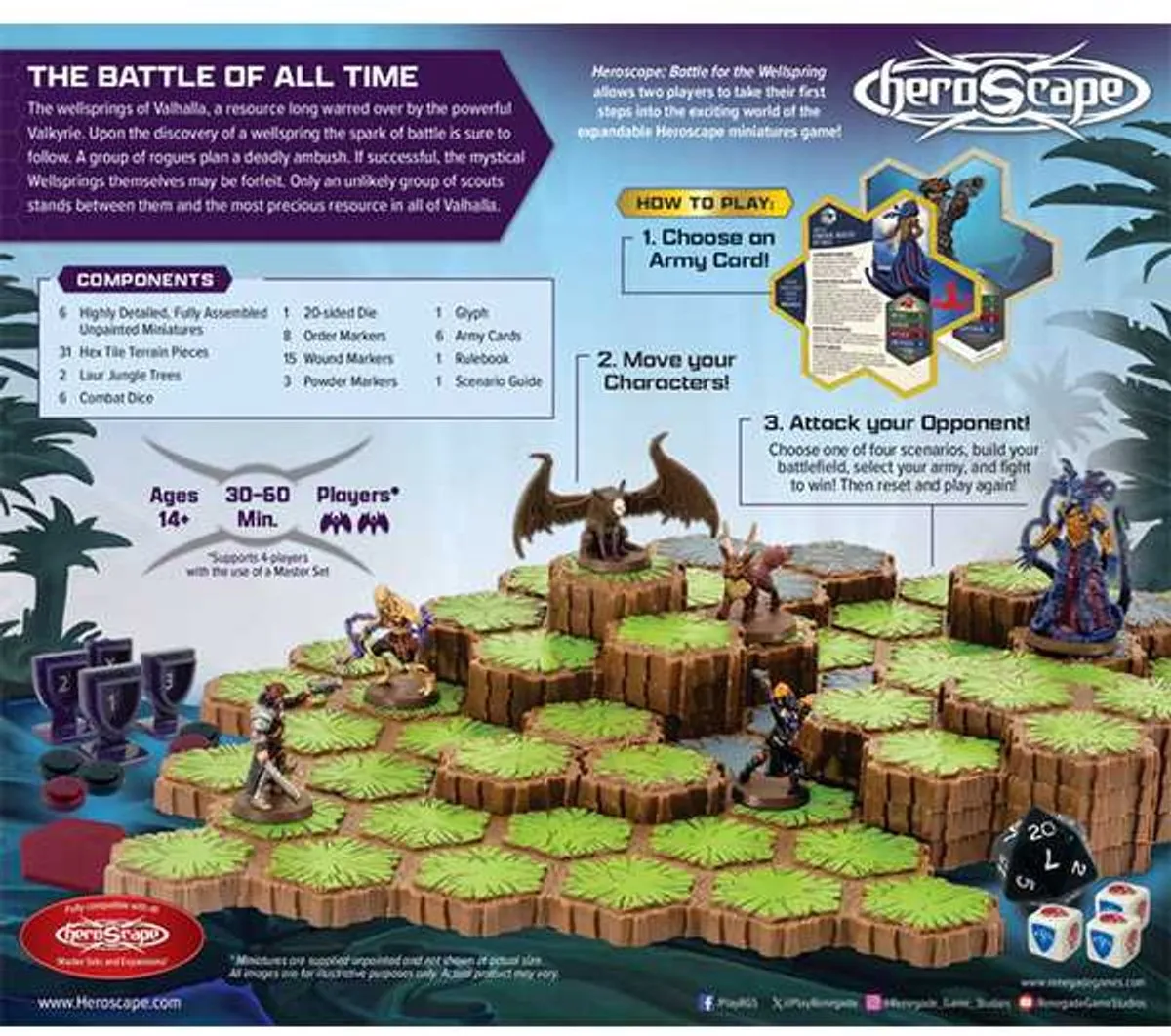 Asmodee Heroscape Battle for the Wellspring Battle Box