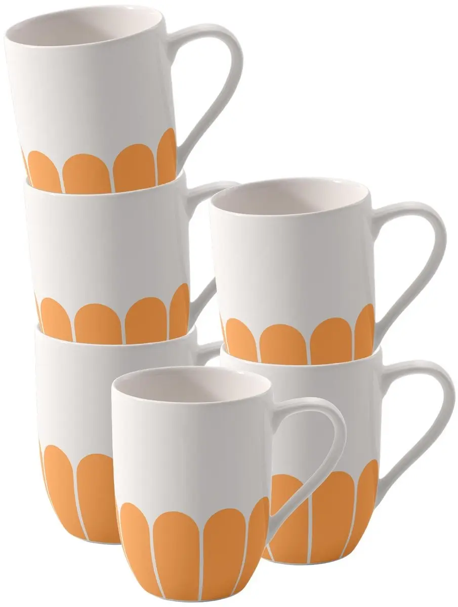 Villeroy & Boch Henkelbecher Fleur Couleur 290ml - Geel - 6 Stuks