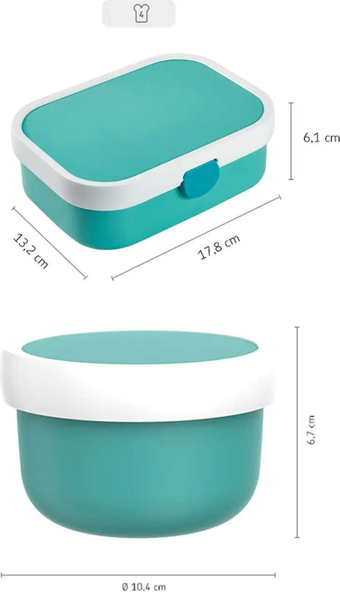 Mepal Campus Bento Box 300 & 750ml - Turkoois