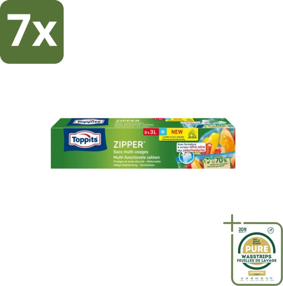 Toppits Zipper Multifunctionele Zakken 3L