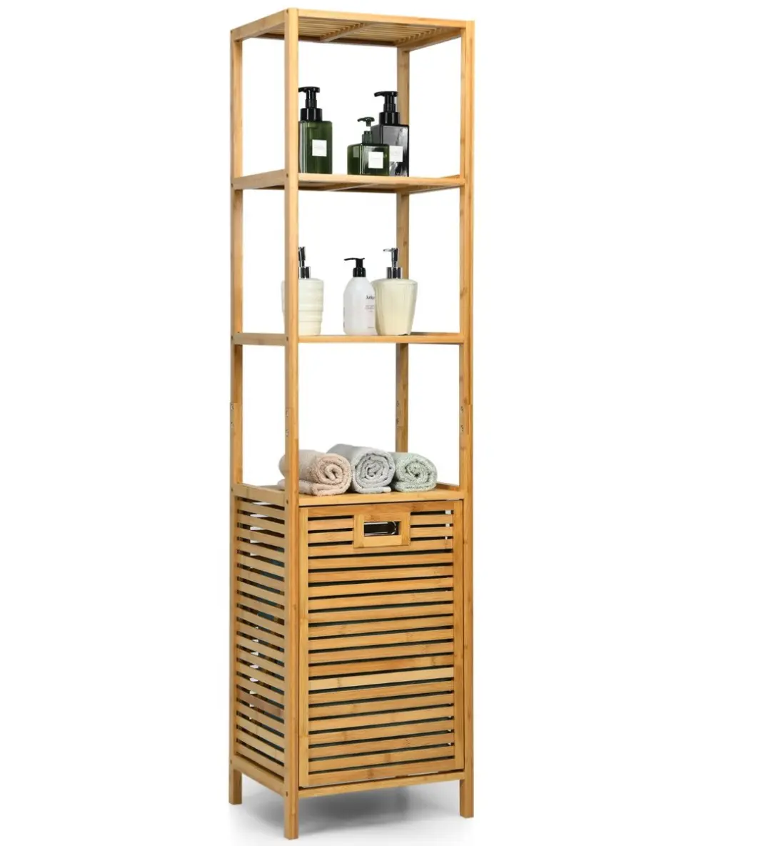 Songmics Vrijstaande Keukenplank 4 Niveaus - Oplaadstation 8 Haken