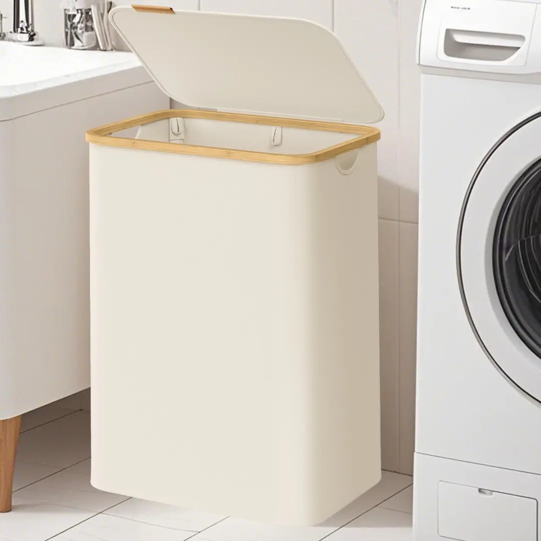 Songmics Wasmand met Deksel 130L