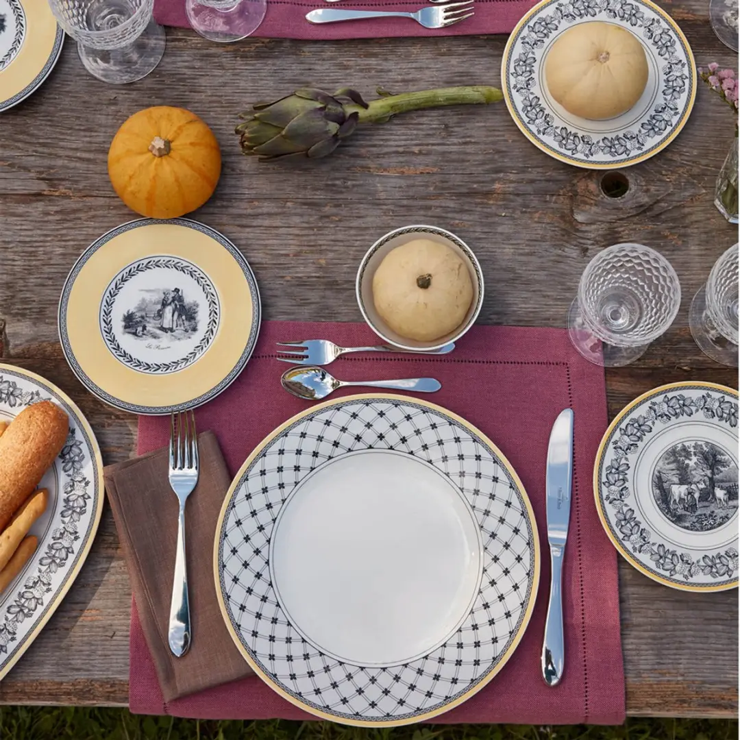 Villeroy & Boch Audun Chasse Brotteller Ø16cm - wit-grijs-geel