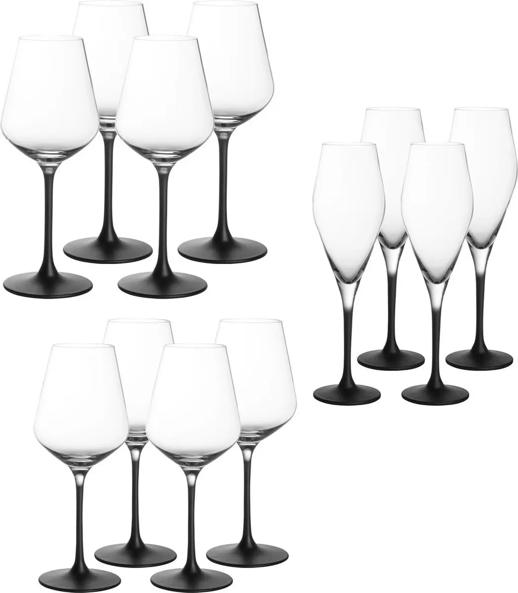 Villeroy & Boch Manufacture Rock Wijn- en Champagneset 12-delig