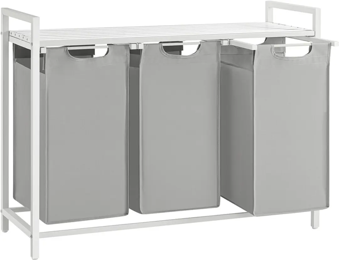 Songmics Wasmand 3 Vakken 114L