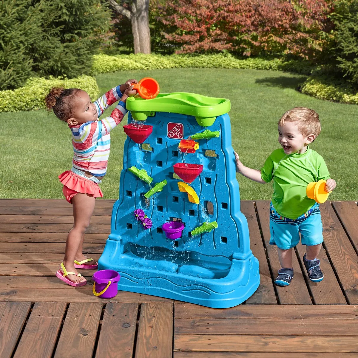 Step2 Waterfall Discovery Wall Watertafel - 5L - Blauw - afbeelding 6 van 6