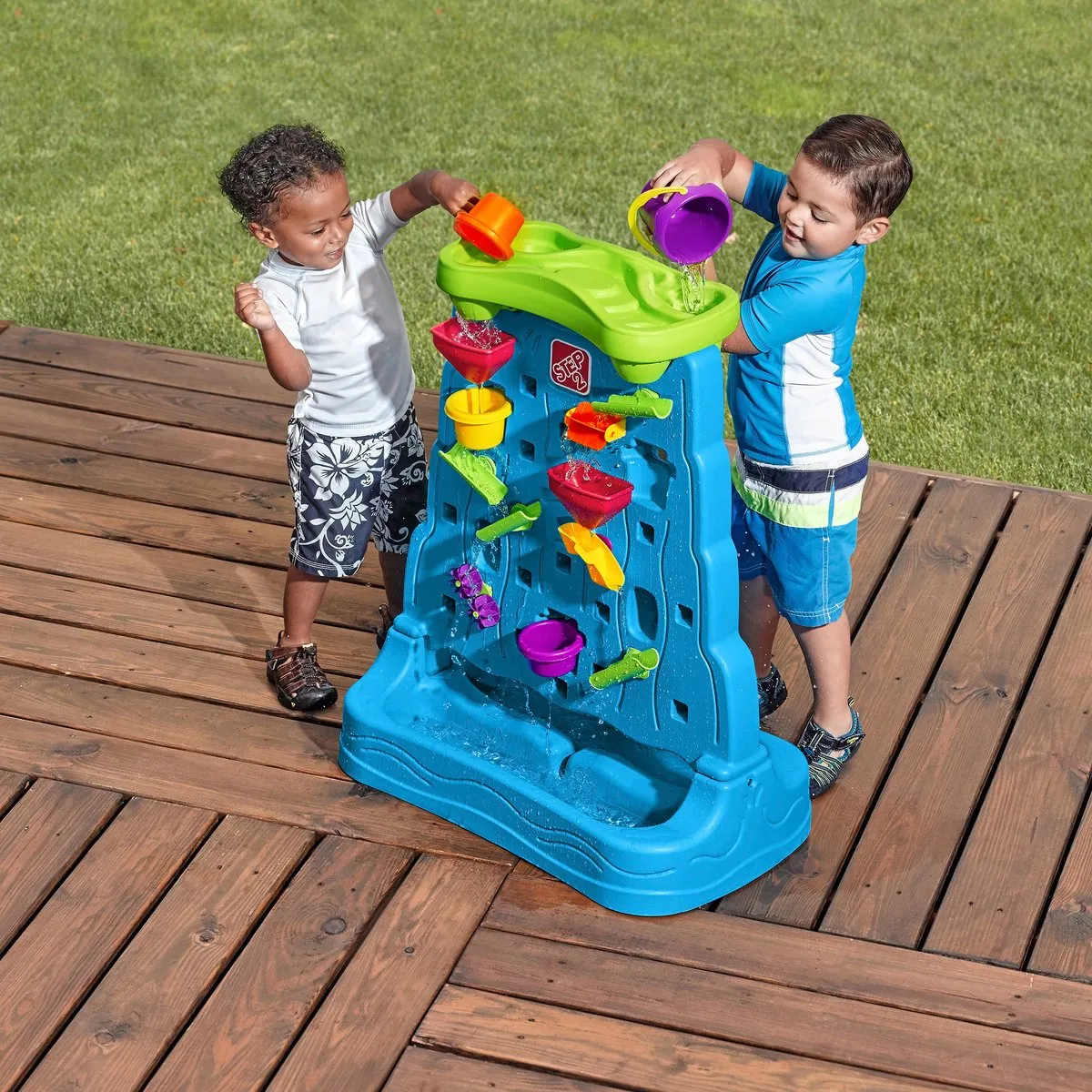 Step2 Waterfall Discovery Wall Watertafel - 5L - Blauw
