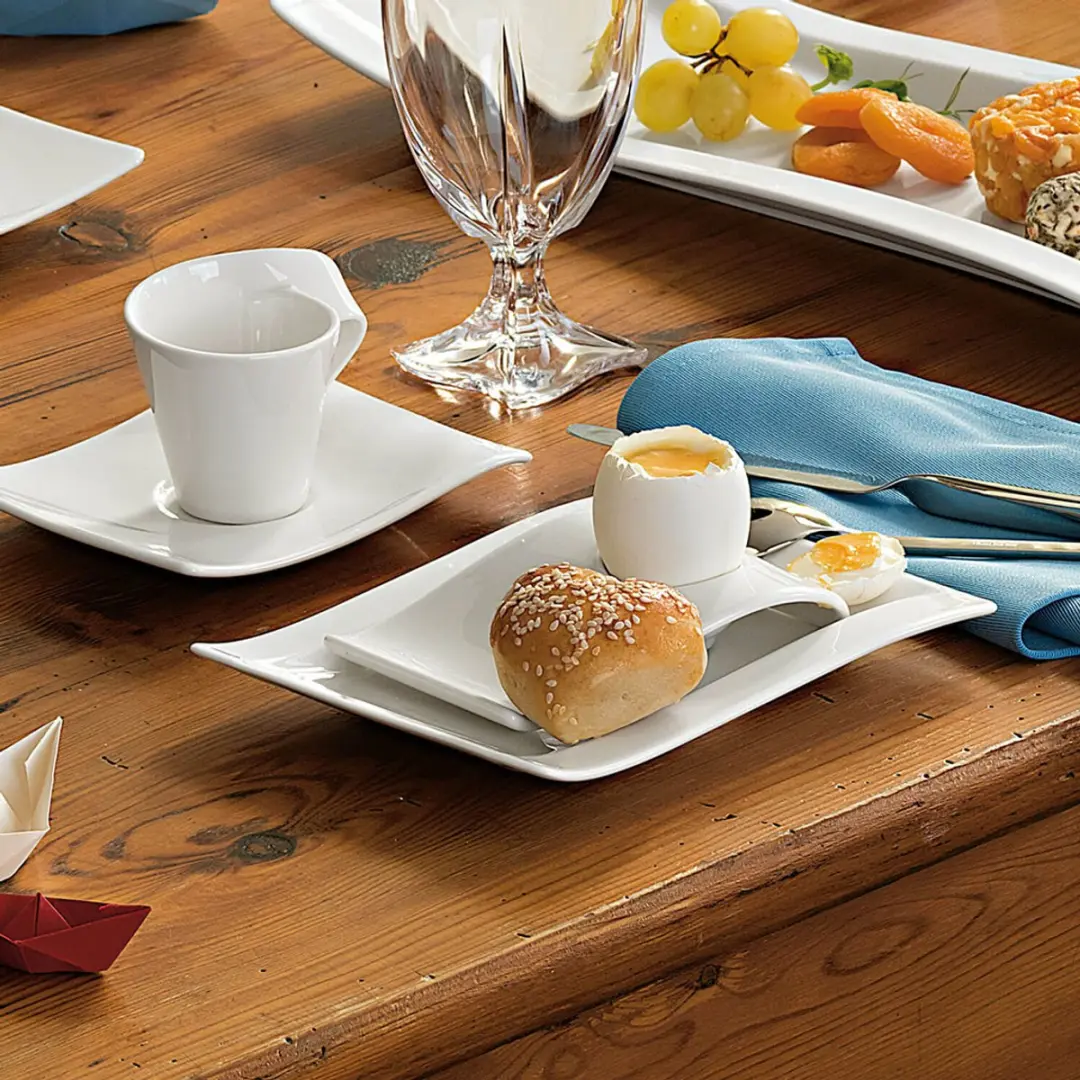 Villeroy & Boch NewWave Broodteller Set - 4 Stuks - Wit