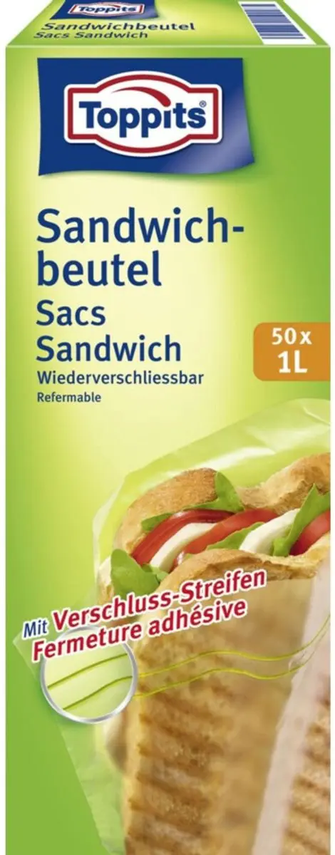 Toppits Lunchzakjes 1L - 50 Stuks - 3 Verpakkingen