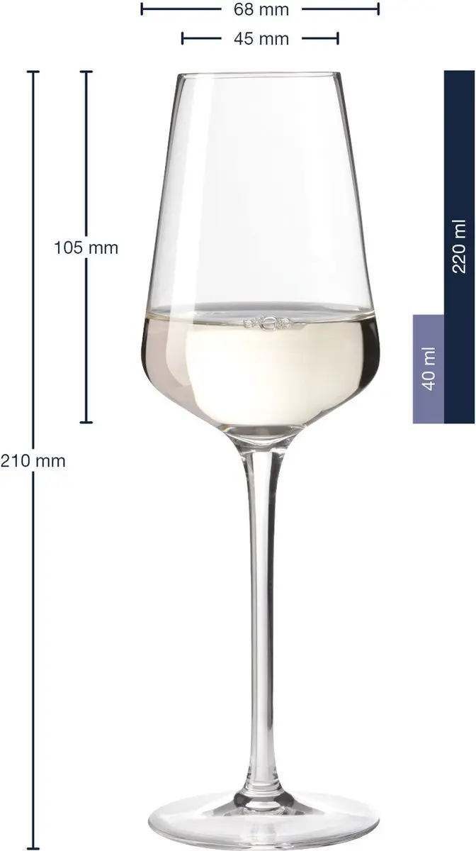 Leonardo Puccini Gastro-Edition Digestiefglazen 4cl - 6 Stuks - Transparant