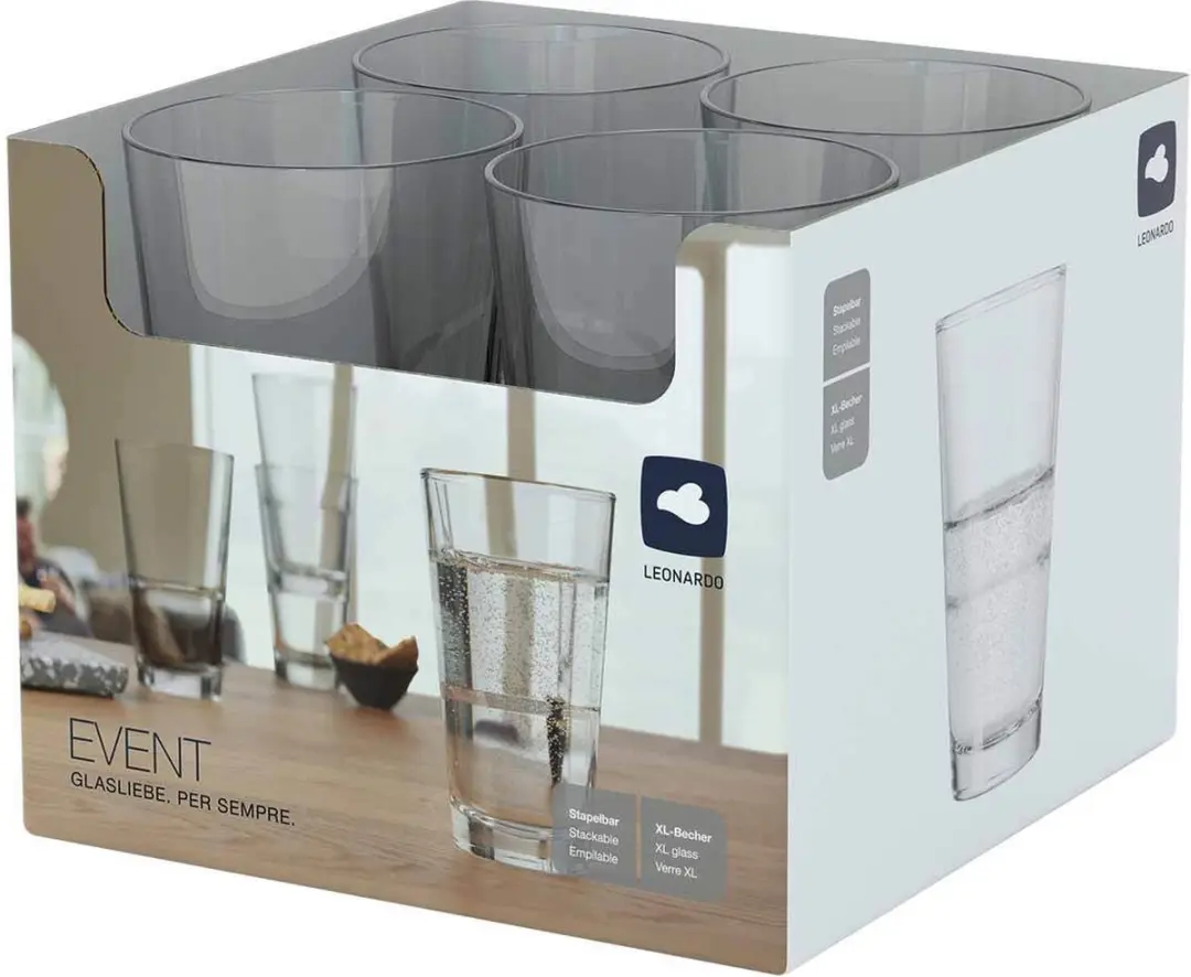 Leonardo Trinkgläser Event 550ml Set - 4 Stuks