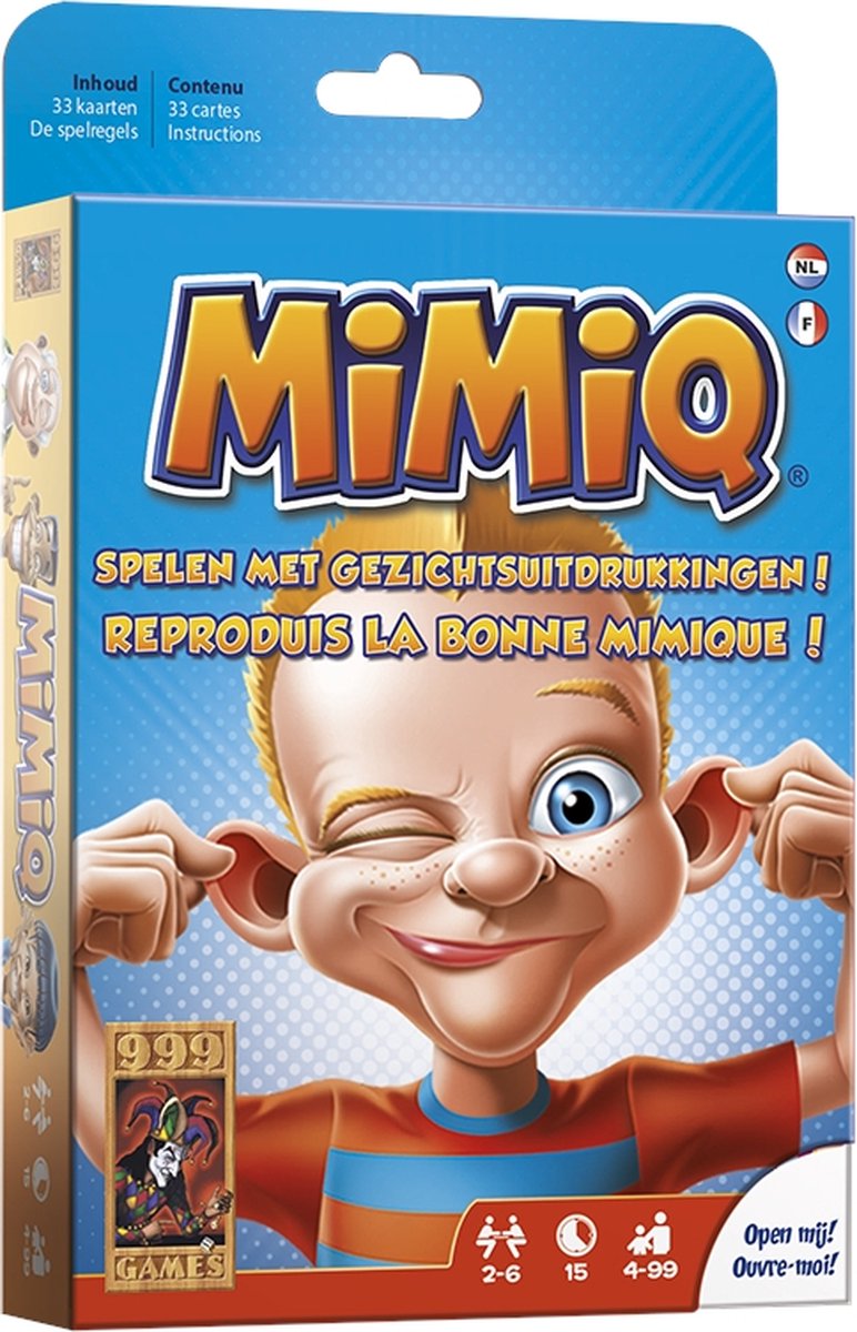 999 Games - Mimiq - Kinderspel - Hilarisch spel - Gezelschapsspel - Familiespel - bevat spelregels in NL en FR