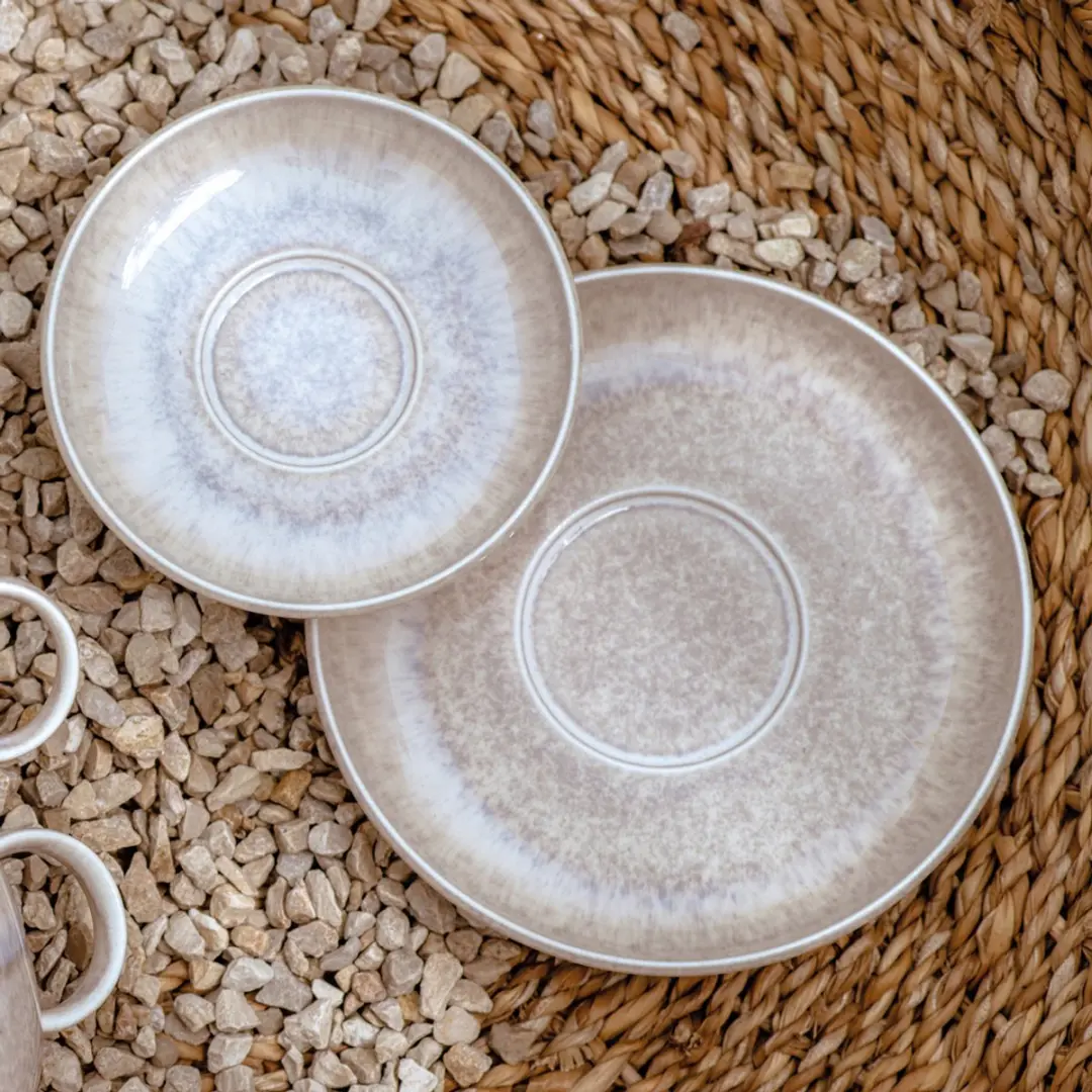 Villeroy & Boch Perlemor Sand Koffieschoteltjes 6 Stuks - 16cm - Bruin