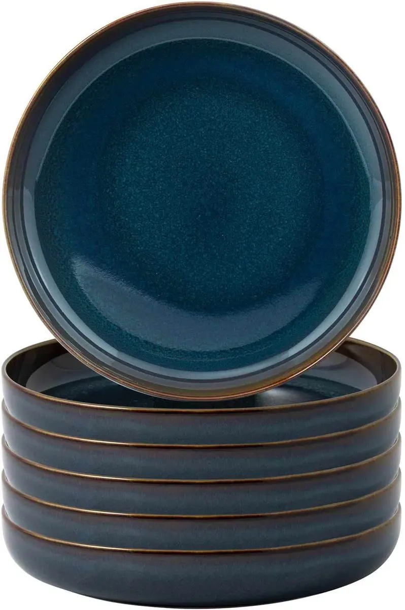Villeroy & Boch Crafted Denim Diepe borden 21,9cm - 6 Stuks - Blauw