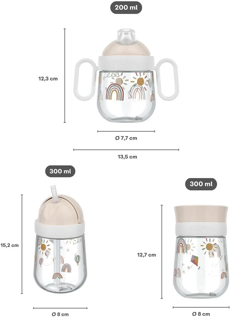 Mepal Mio Trinklernbeker-Set - 3 Stuks Forest Friends