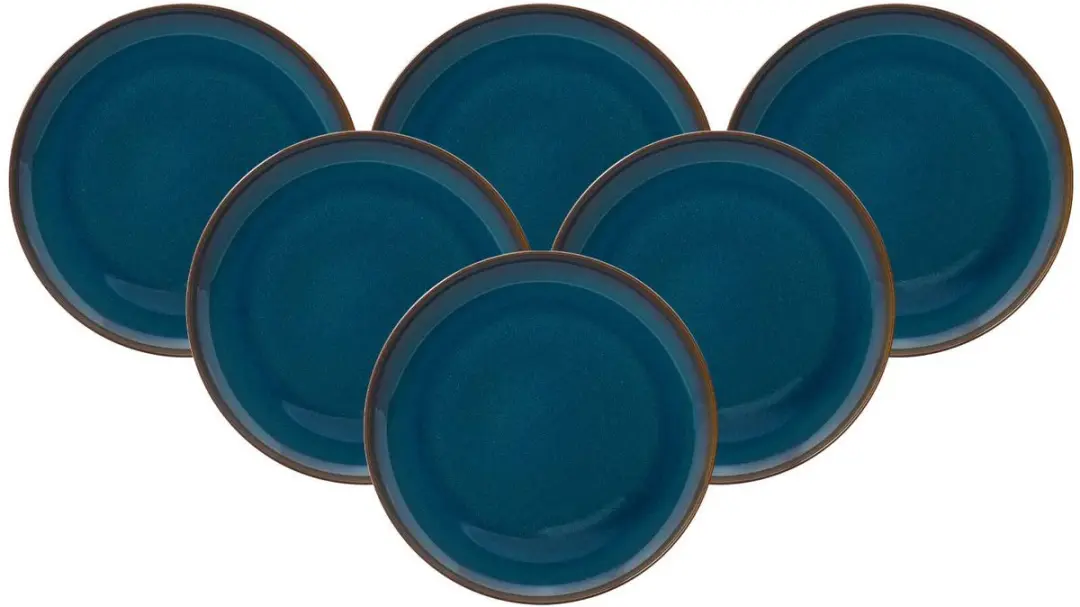 Villeroy & Boch Crafted Denim Dinerborden 6 Stuks - Ø26cm - Blauw